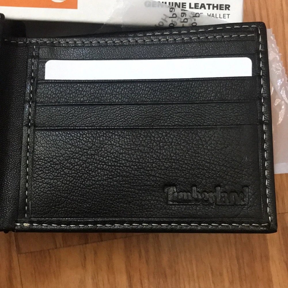Timberland bi-fold wallet leather new in box black